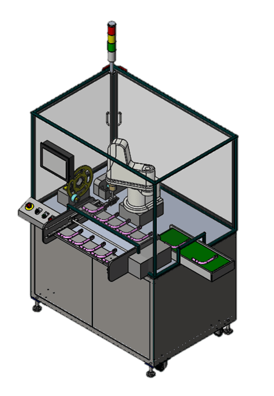 Tape wrapping MC UPH: 400 Machine Layout Consists of following